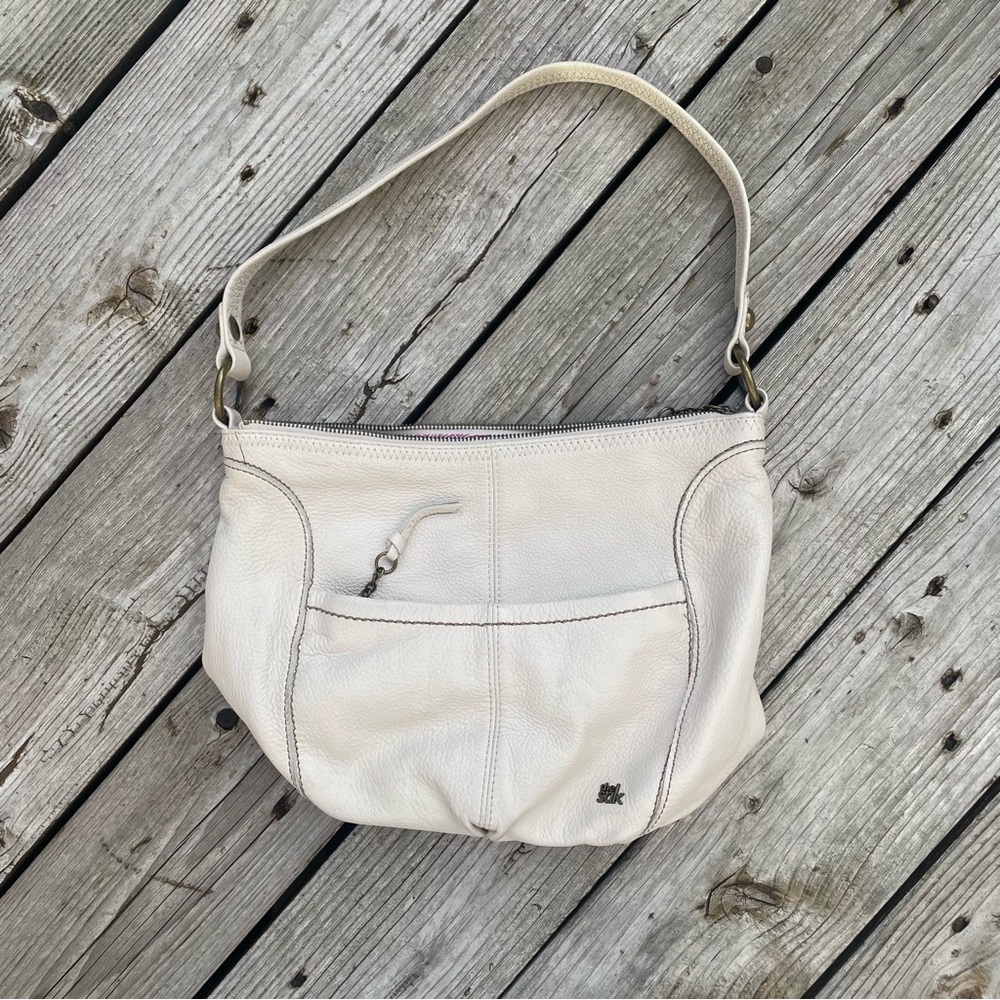 The Sak cream leather shoulder bag